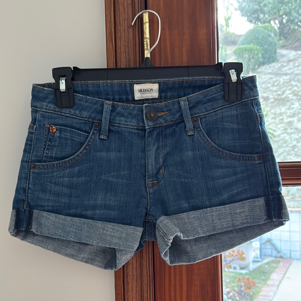 Hudson Jeans Blue Jean Shorts Casual Summer Style Size 24